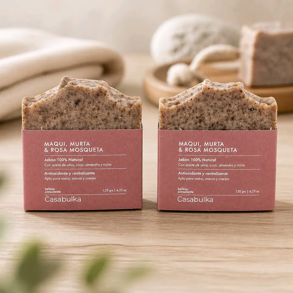 Jabon medicinal Maqui,  Murta y Rosa Mosqueta 1