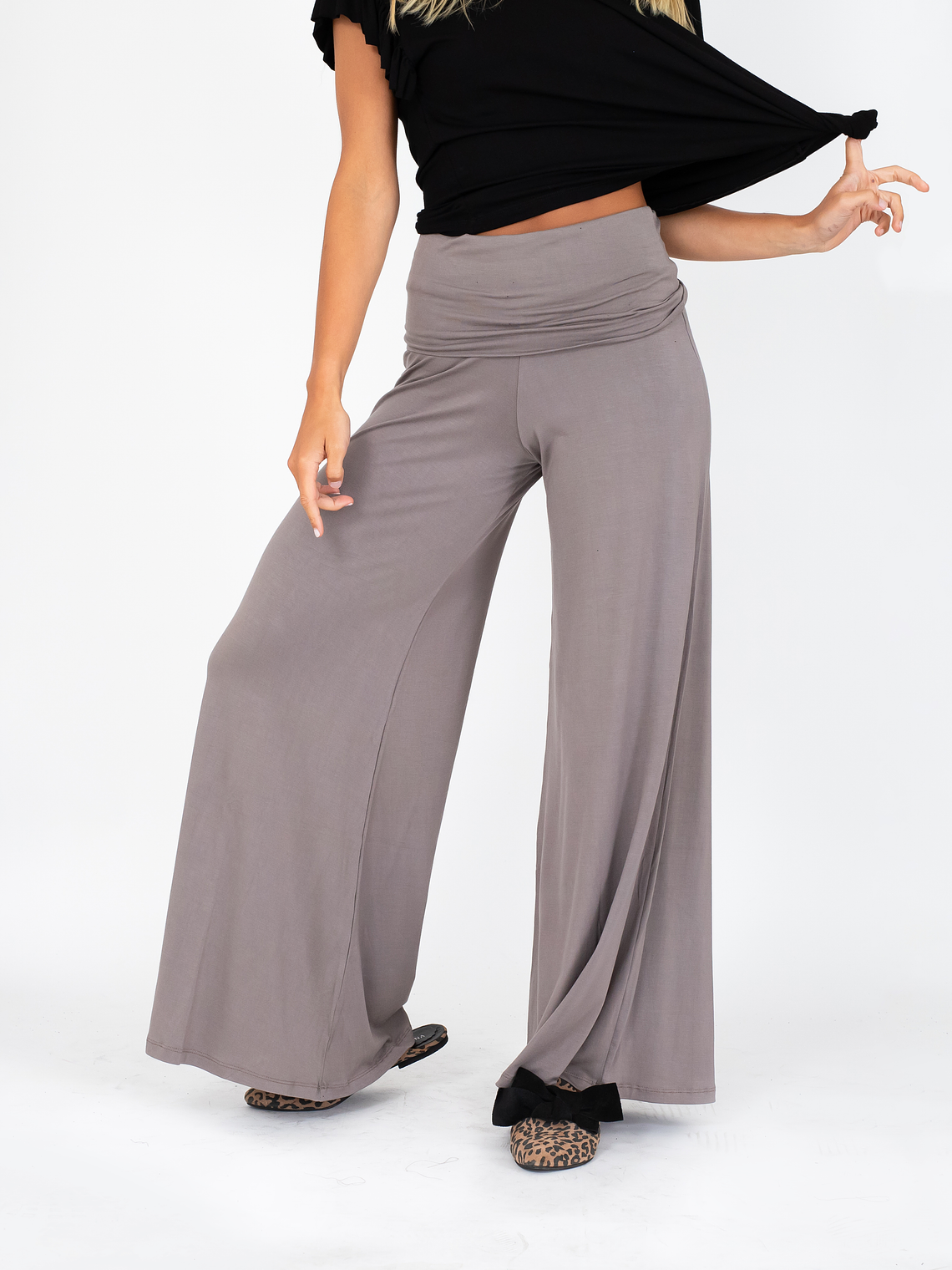 PANTALON PALAZZO TAUPE 1