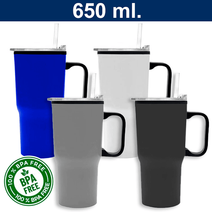Mug Térmico Acero Inoxidable 650ml SOLO EL BLANCO ES DE SUBLIMACION 1