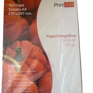 PAPEL FOTOGRAFICO 135 GRS A4 100 HOJAS