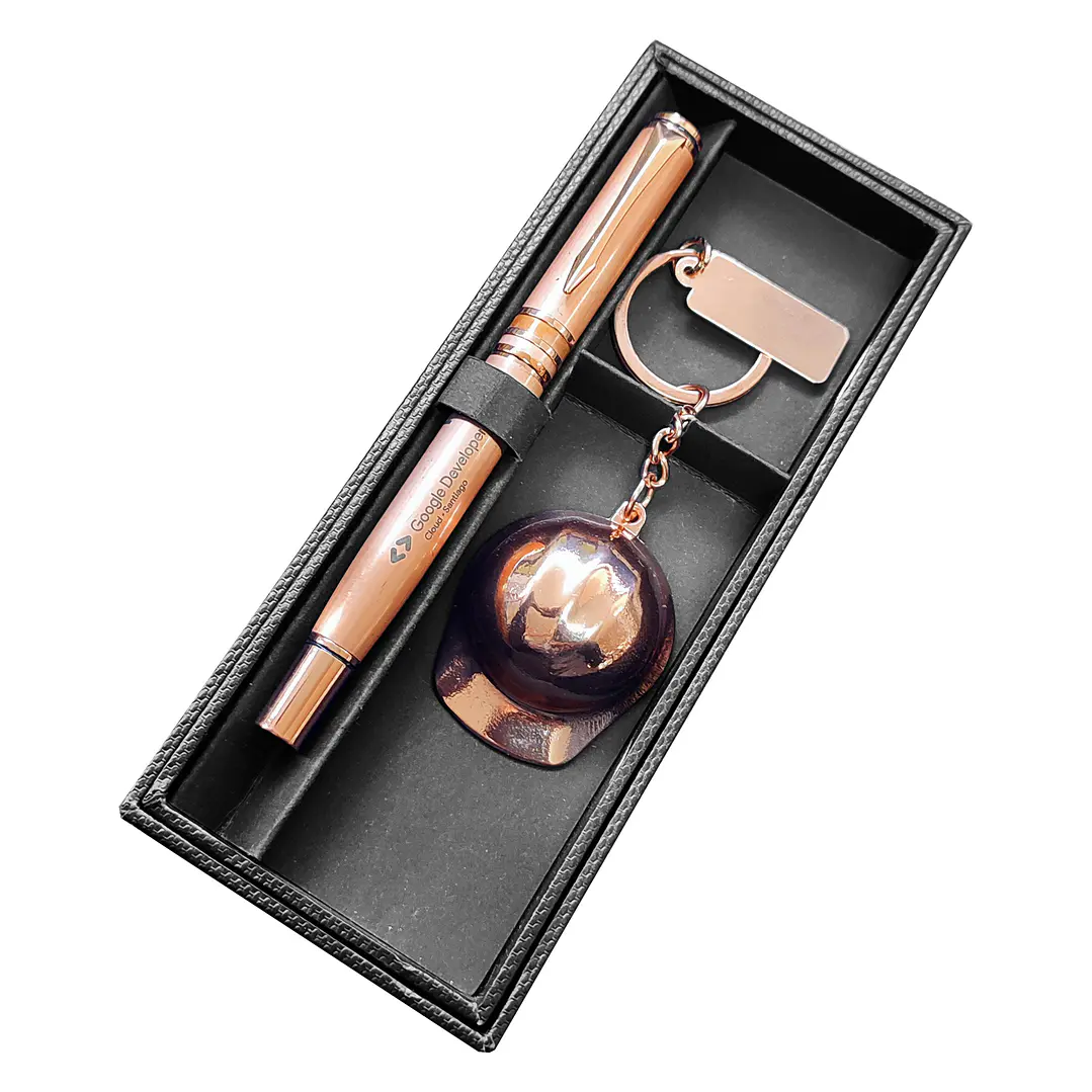 Estuche Negro para llavero y bolígrafo  2