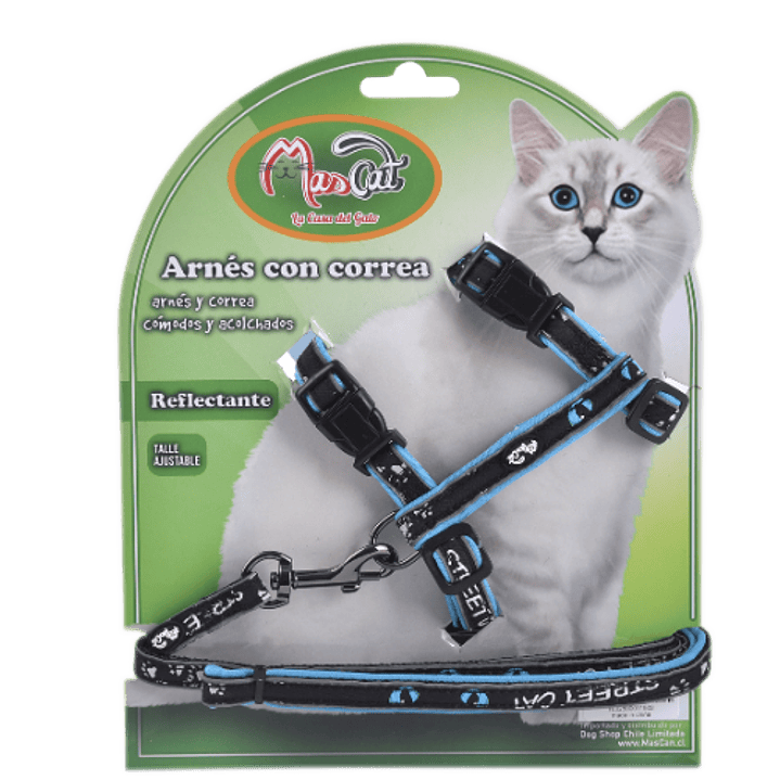 Arnés Acolchado Reflectante con Correa 3