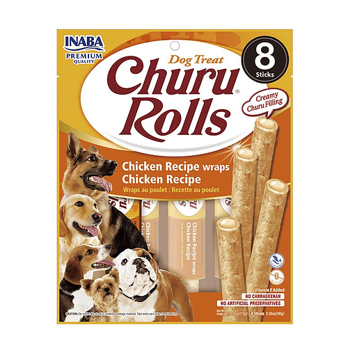 INABA DOG CHURU ROLLS DE POLLO