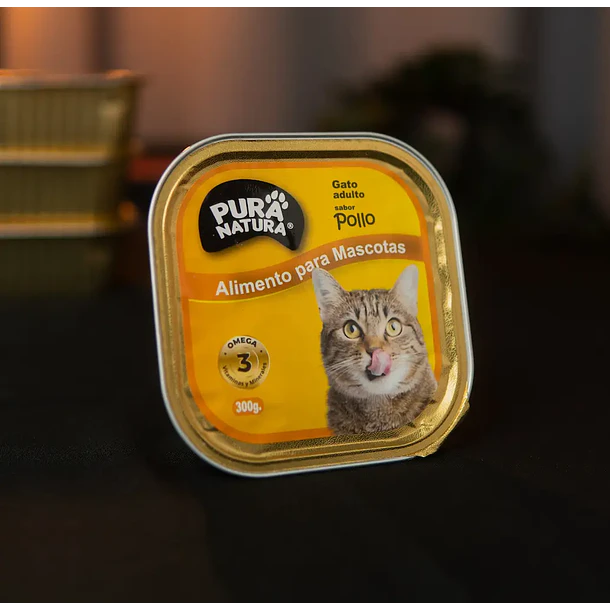 PURA NATURA GATOS SABOR POLLO 300GR