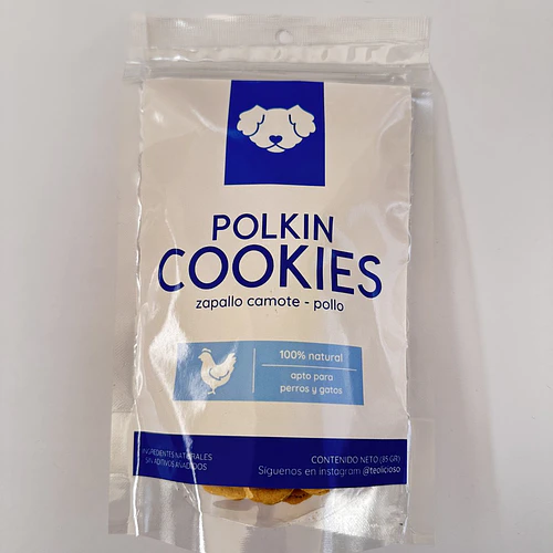 Polkin Cookies Zapallo, Camote y Pollo Teolicioso 85 g