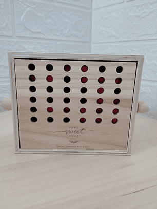 Jogo de 4 em linha em madeira