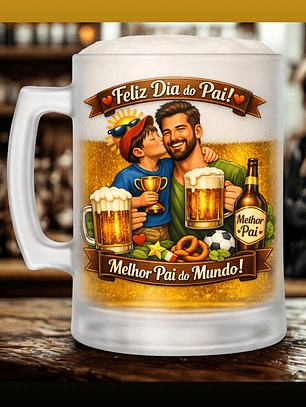 Caneca de cerveja dia do pai