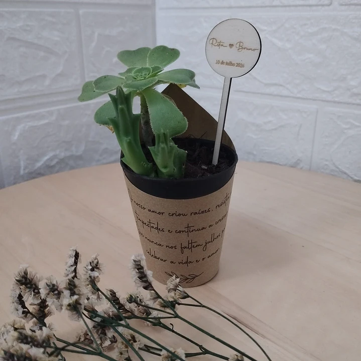 Suculenta Personalizada – Lembrança para Casamentos e Eventos 1