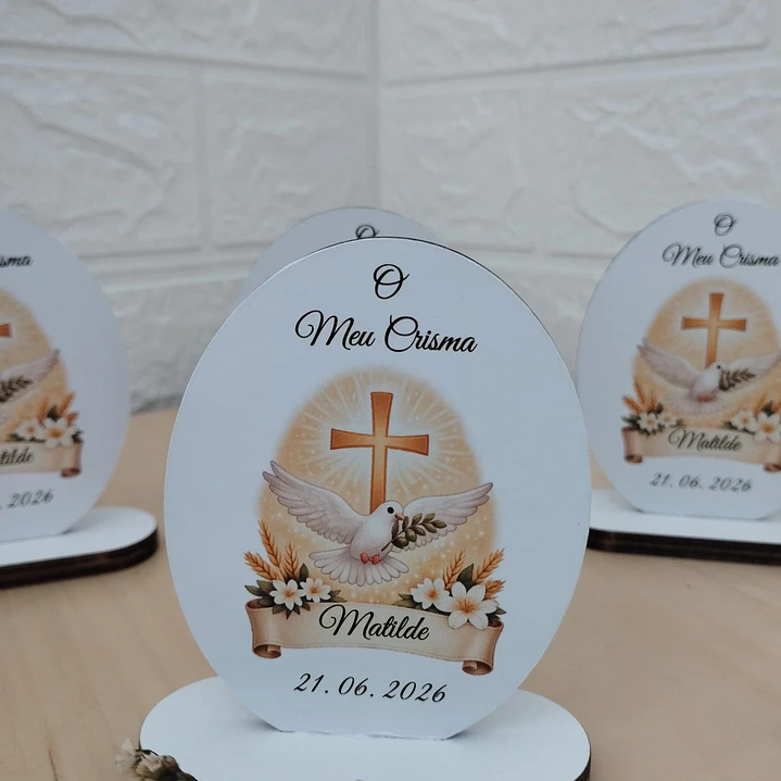 Lembrança com imagem personalizada a cores – Personalizado com Nome e Data 1