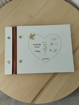 Livro de Honra Personalizado – aniversário e profissão de fé 