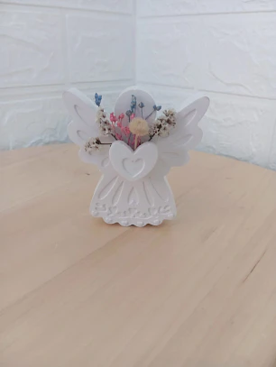 Anjo em pó cerâmico Perfumado – Lembrança Personalizada de Batizado 