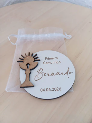 Lembrança personalizada de Primeira Comunhão – com cálice