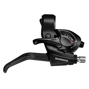 REP MANILLA CAMBIO FRENO SHIMANO 6V. ST-EF41-6R, DERECHA TRASERA 2050MM INNER, EZ-FIRE PLUS, 2F-STEEL/RESIN, FOR V-BRAKE, BLACK, IND.PACK ESTEF41R6AL REPUESTOS 60972