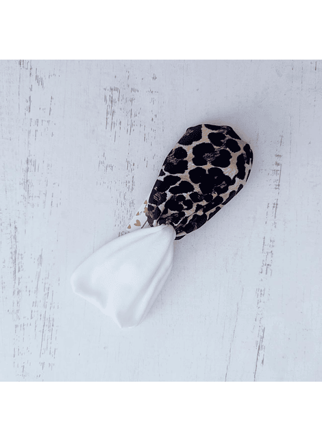 Cintillo Básico Print Blanco Cheetah