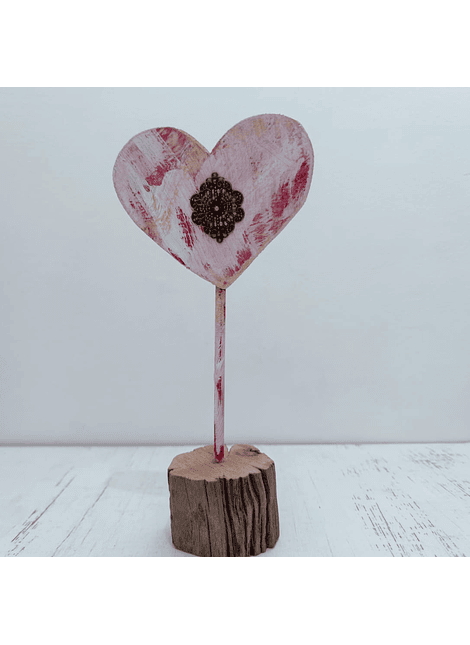 Heart tronco rosa