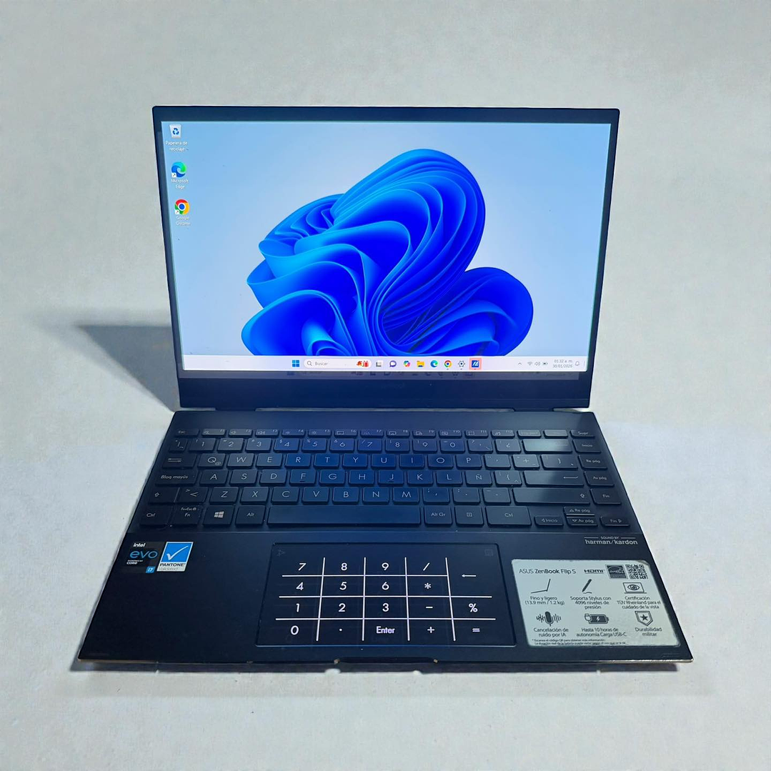 Asus Zenbook Flip S / i7-1165G7 / 16GB RAM / 512GB SSD / Pantalla 13,3 4K Touch Convertible 7