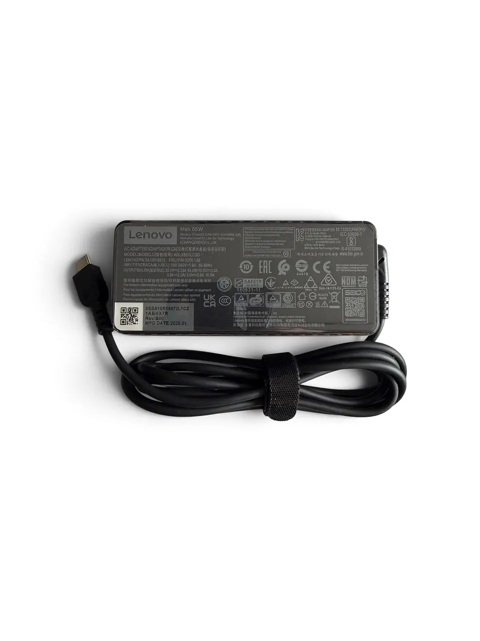 Cargador Lenovo 65W tipo C 3