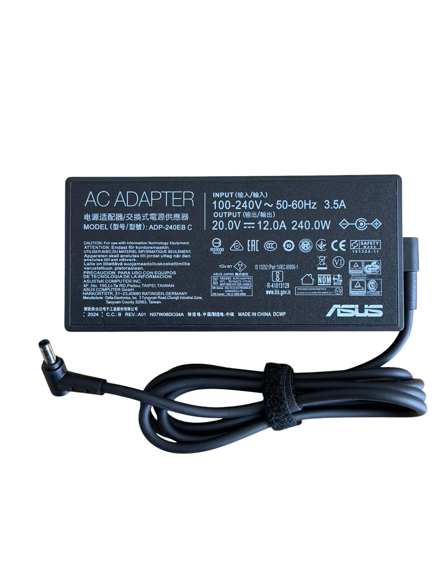 Cargador Asus 240w 6.0 x 3.7mm pin central 4