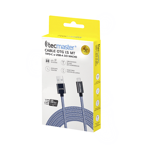Tecmaster TM-200532 Cable USB TIPO-C a USB-A 3.0 4