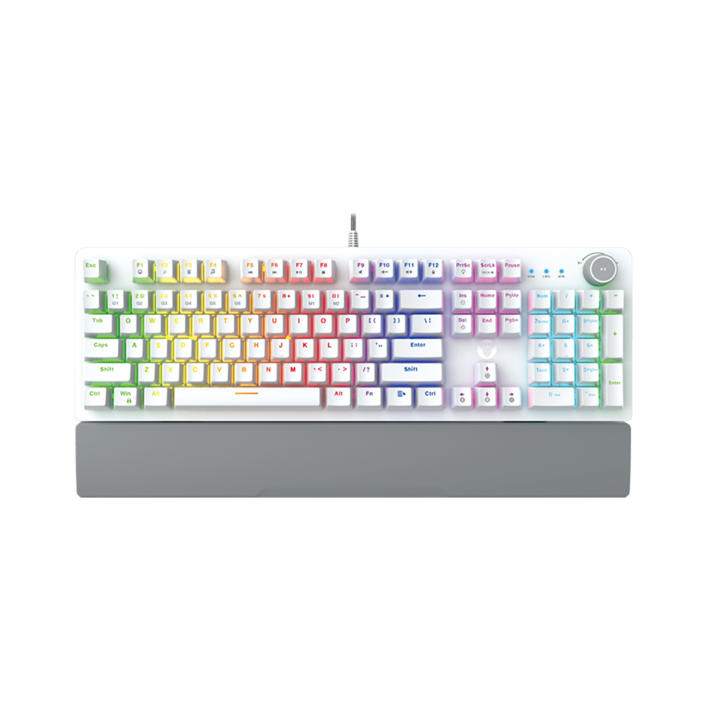 Teclado Gamer Fantech Maxpower MK853, Switch Rojo, Color Blanco (ES) 1