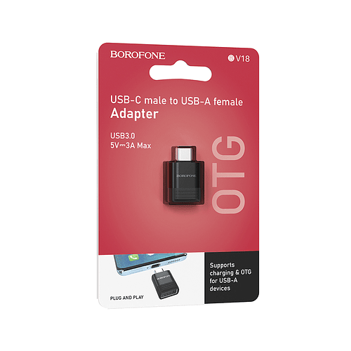 Adaptador OTG Borofone BV18 USB-C a USB-A 1