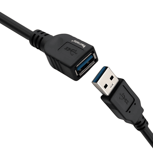 Tecmaster TM-100521 Cable de Extensión USB 3.0, Macho a Hembra, 2m. 3