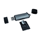 Tecmaster TM-100565 Lector de memoria SD+TF, USB-A 3.0 USB-C 3.1 - Miniatura 1