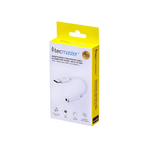 Tecmaster TM-200550 Adaptador USB-C a Jack 3.5mm 3
