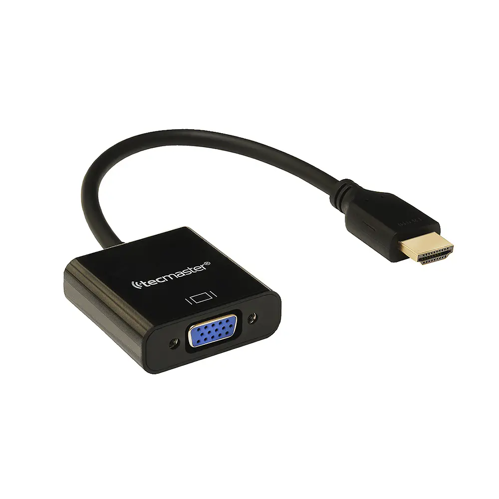 Tecmaster TM-100536 Adaptador Conversor HDMI a VGA +  Audio 3.5mm 1