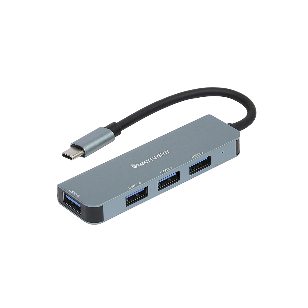 Tecmaster TM-100555 HUB USB-C 4 en 1, 4 Puertos USB-A, 5Gbps 1