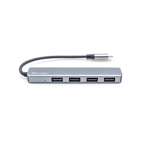 Tecmaster TM-100526 HUB USB-C, 4 Puertos USB 3.0, 5Gbps 2