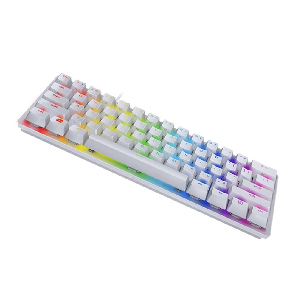 Teclado (EN) Gamer Razer Huntsman Mini, 60%, Switch Purpura, Óptico, Color Blanco 2