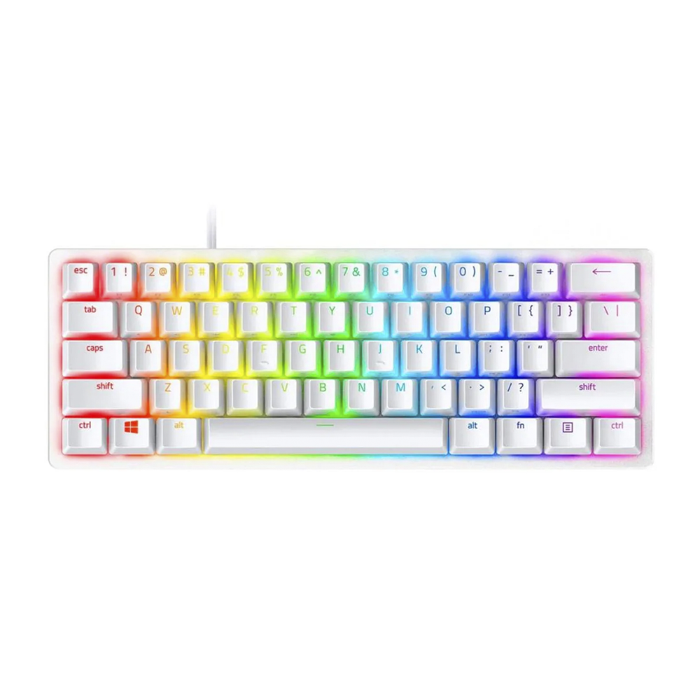 Teclado (EN) Gamer Razer Huntsman Mini, 60%, Switch Purpura, Óptico, Color Blanco 1
