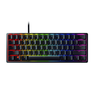 Teclado (EN) Gamer Razer Huntsman Mini, 60%, Switch Purpura, Óptico, Color Negro