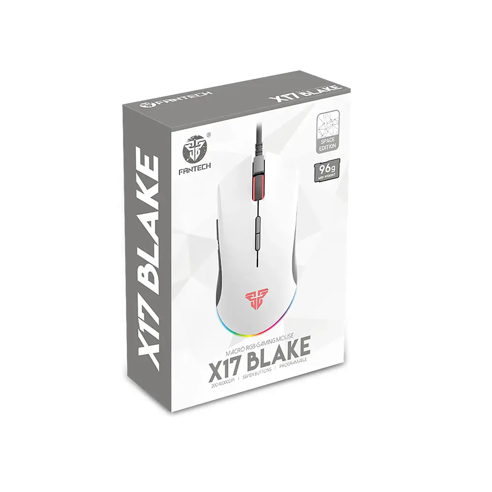 Mouse Gamer Con Cable Fantech Blake X17, Color Blanco 4