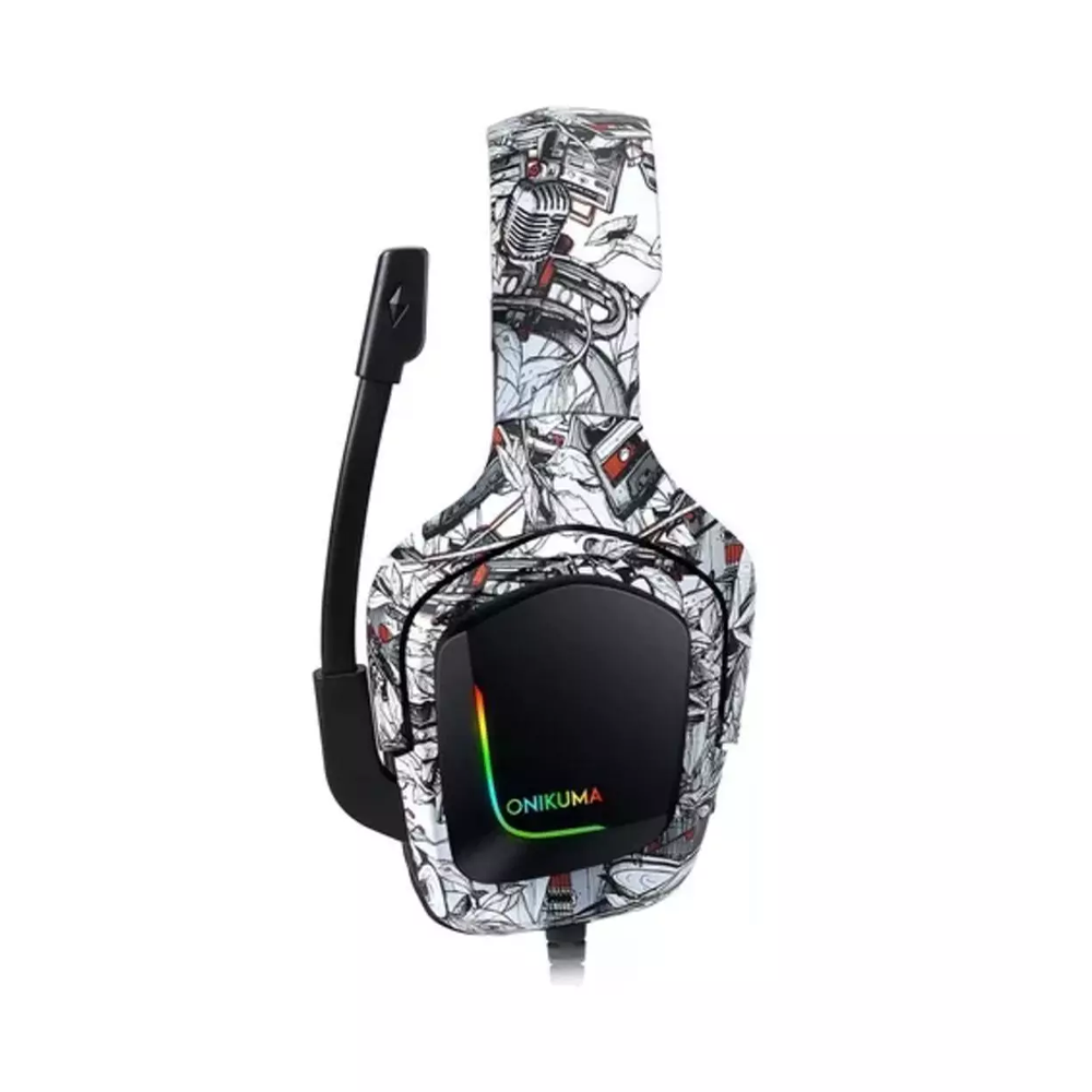 Audífono Gamer Onikuma K20, Jack 3.5mm, Color Blanco Diseño 3