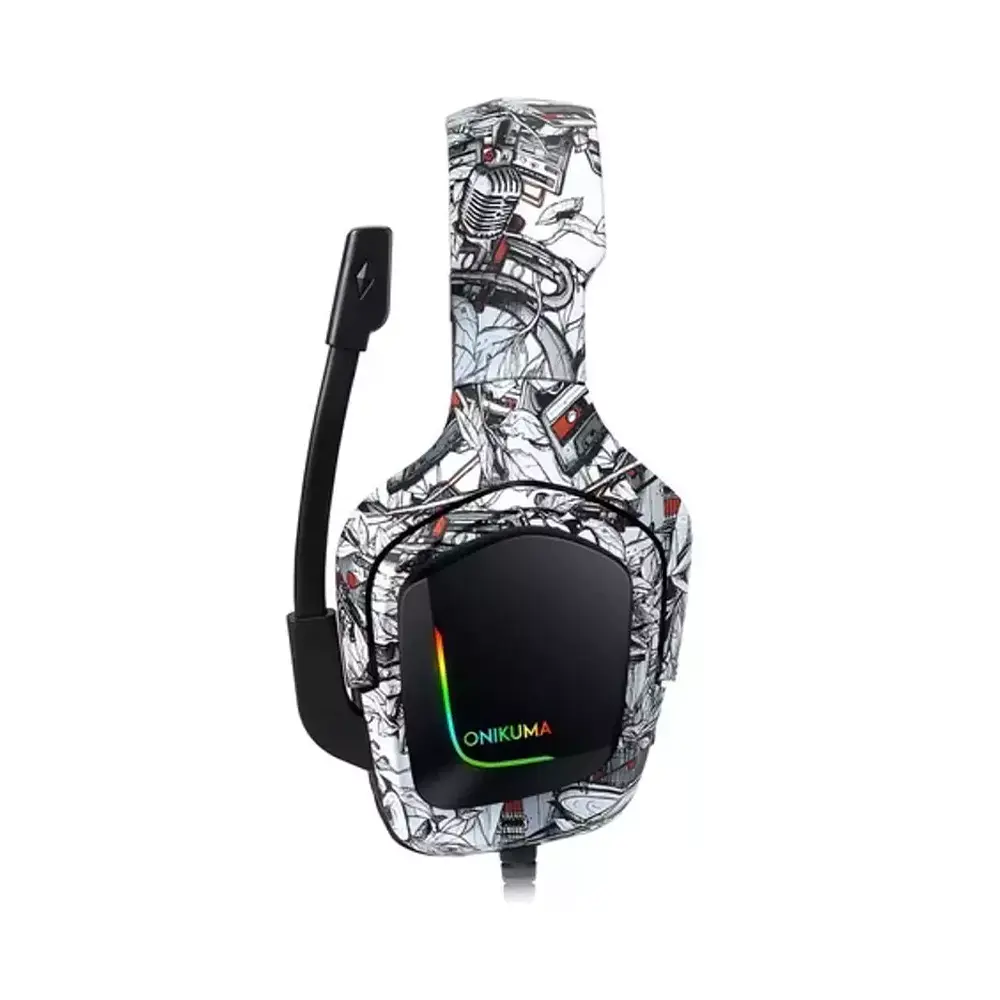 Audífono Gamer Onikuma K20, Jack 3.5mm, Color Blanco Diseño 3