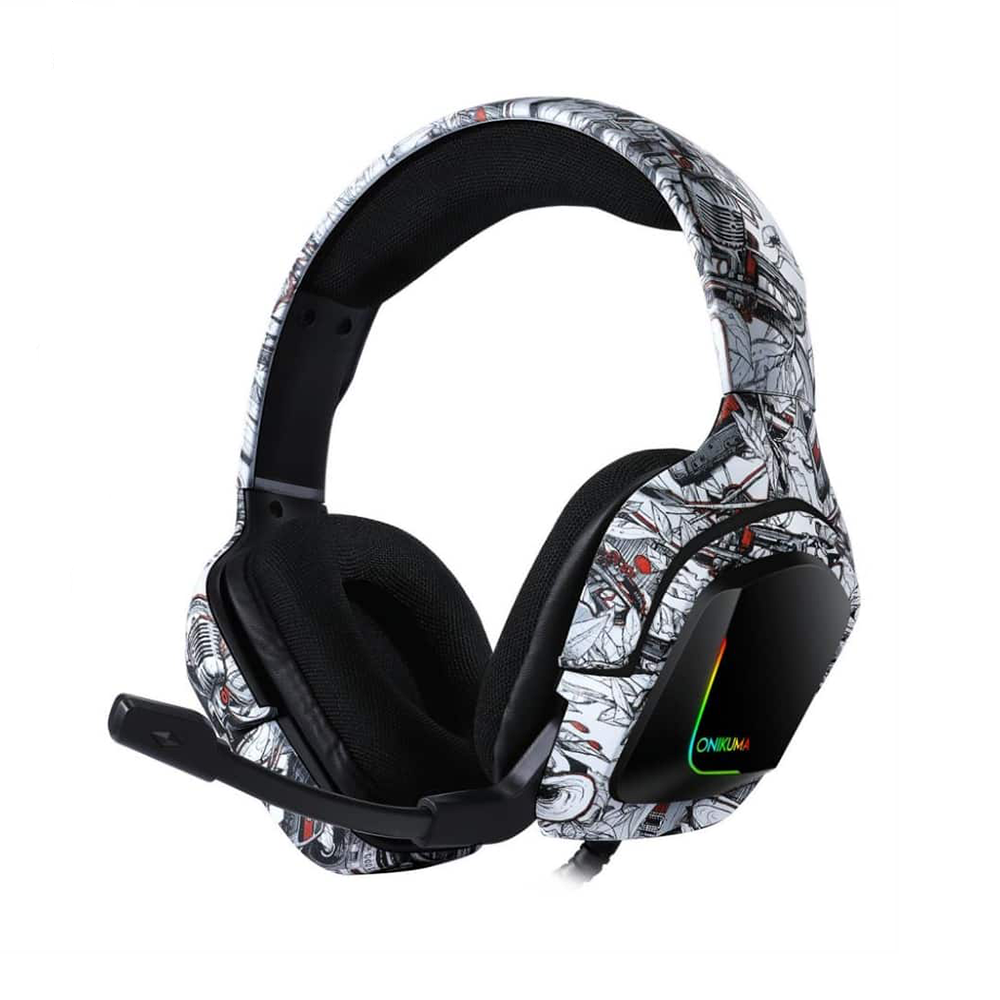 Audífono Gamer Onikuma K20, Jack 3.5mm, Color Blanco Diseño 1