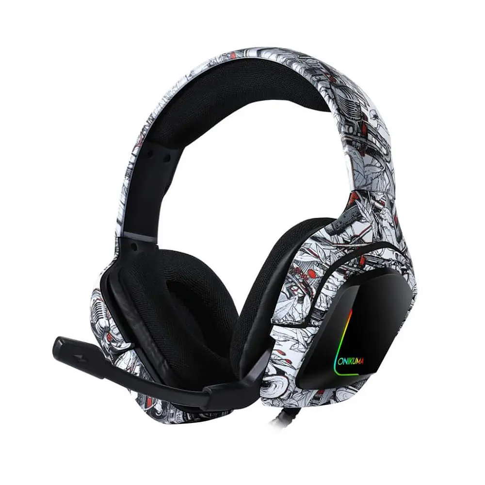 Audífono Gamer Onikuma K20, Jack 3.5mm, Color Blanco Diseño 1
