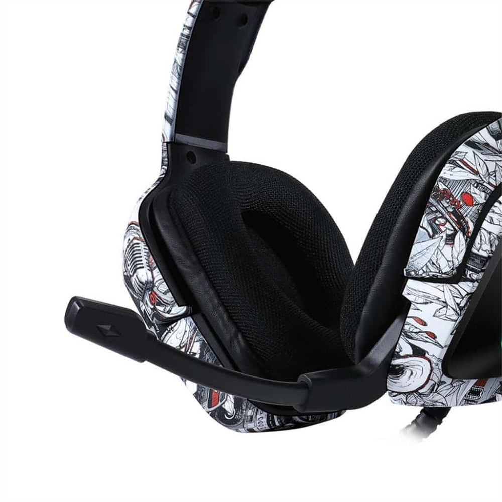 Audífono Gamer Onikuma K20, Jack 3.5mm, Color Blanco Diseño 4