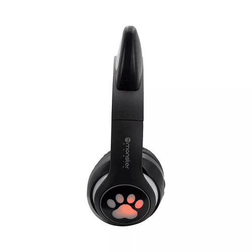 Audifono Bluetooth Monster Audio CKBT1 Cool Kid Cat, iluminación LED, Color Negro  2