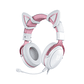 Audífono Gamer Onikuma X10, Jack 3.5mm, Color Blanco Con Rosado - Miniatura 1