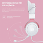 Audífono Gamer Onikuma X10, Jack 3.5mm, Color Blanco Con Rosado - Miniatura 5