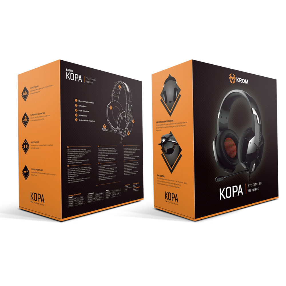 Audífono Gamer Krom Kopa, Jack 3.5mm, Color Negro 5