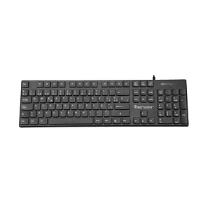 Teclado Básico (ES) Tecmaster TM-100513, USB, Color Negro