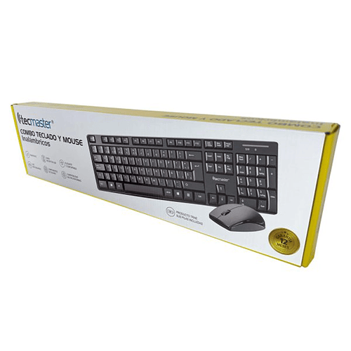 Combo Teclado (ES) + Mouse inalámbrico Tecmaster TM-100512, USB, Color Negro 4