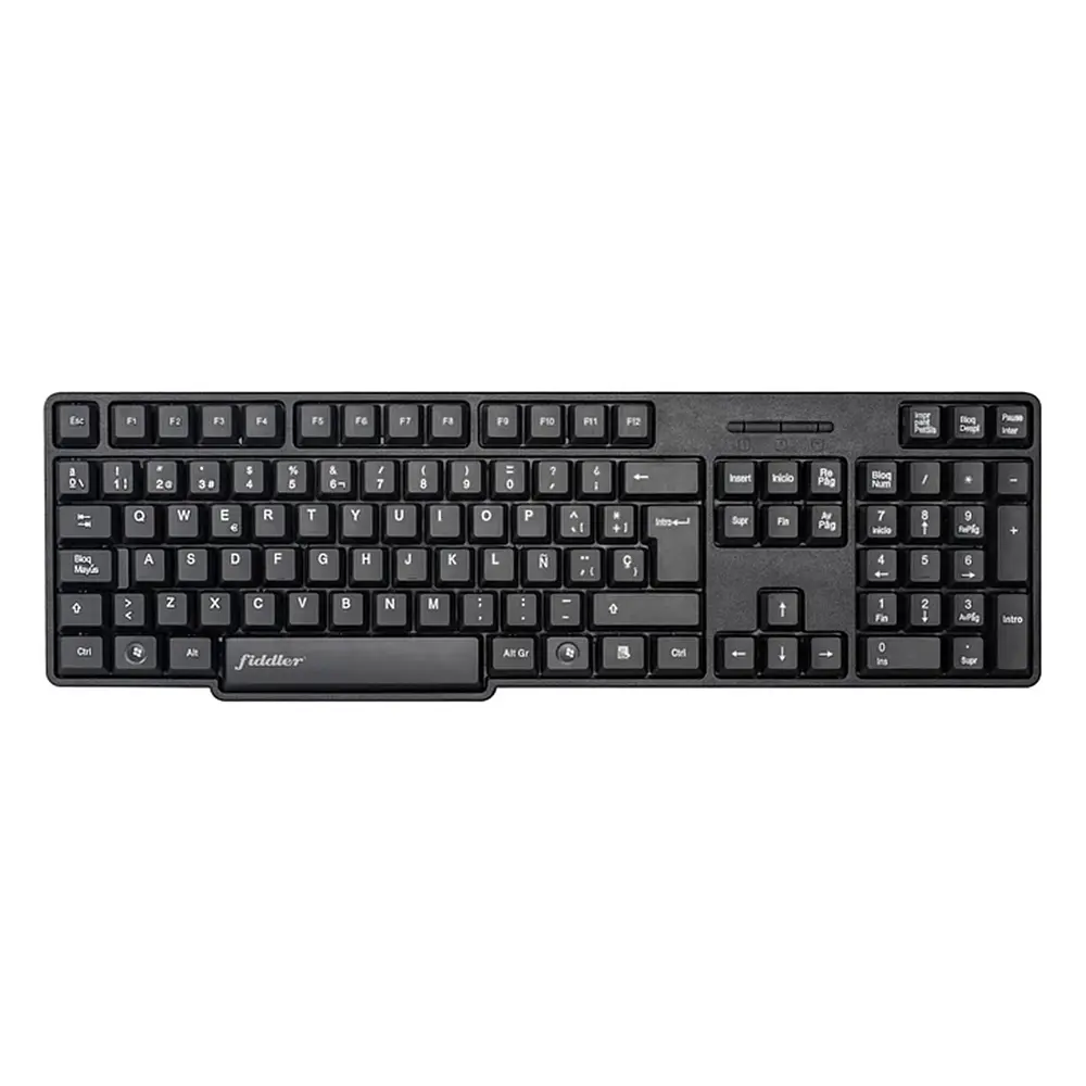 Teclado (ES) Con Cable Fiddler FD-K689, Color Negro 1