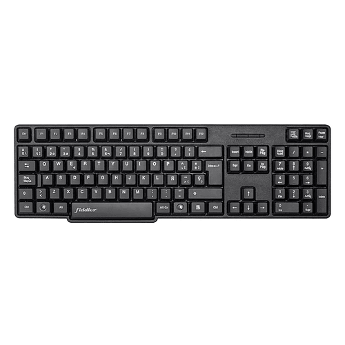 Teclado (ES) Con Cable Fiddler FD-K689, Color Negro 1