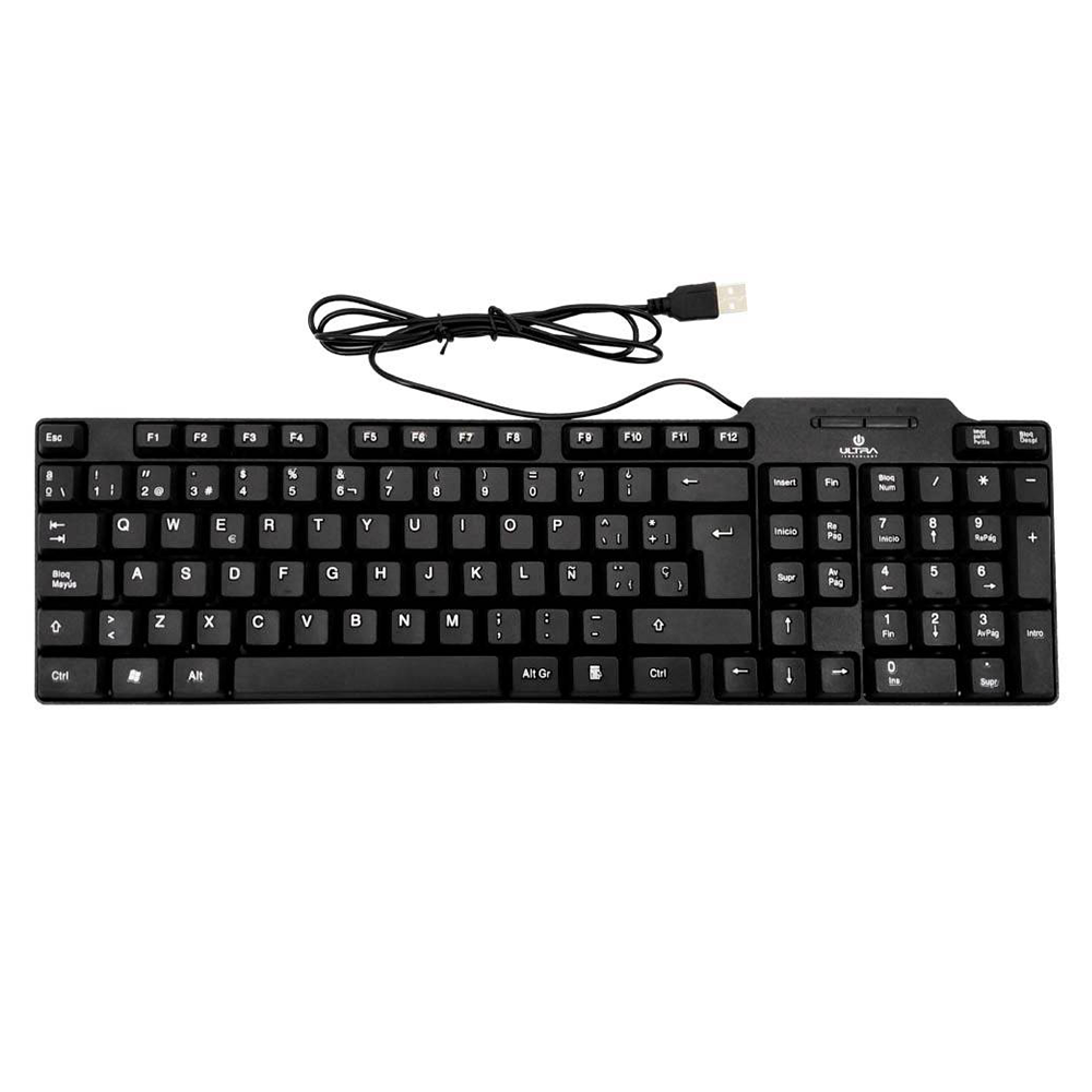 Teclado (ES) Con Cable Ultra UTO-K50UP, Color Negro 1