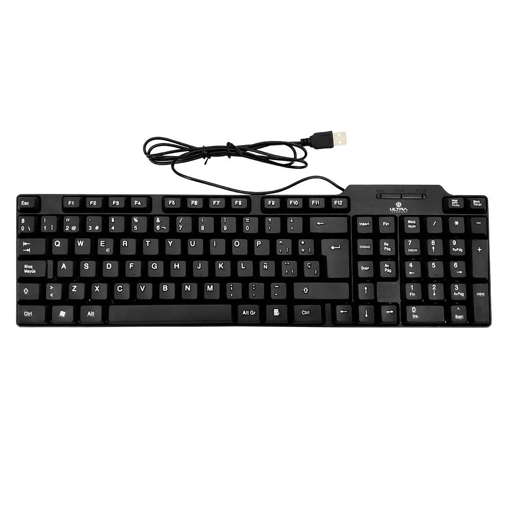 Teclado (ES) Con Cable Ultra UTO-K50UP, Color Negro 1